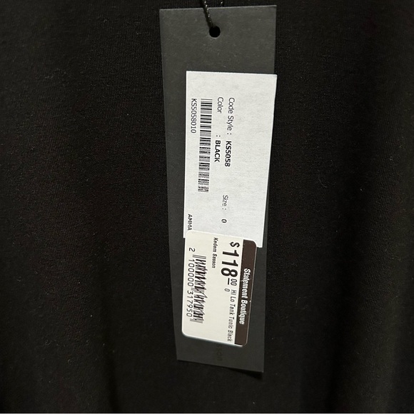 Kedem Sasson ~new ~ Hi Lo Black Tunic A-Line Tank in size 0 (US up to size 10) - Picture 5 of 9